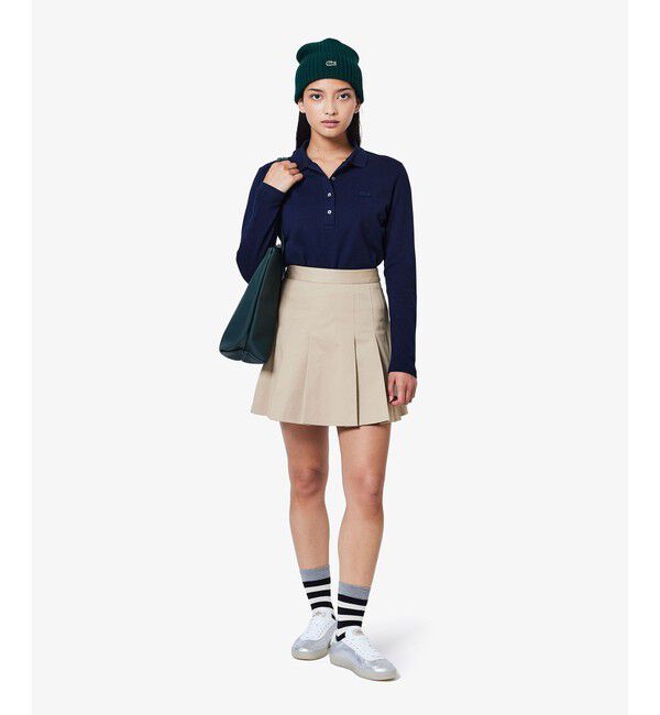 LACOSTE「配色切り替えボーダークルーソックス」|ソックス|