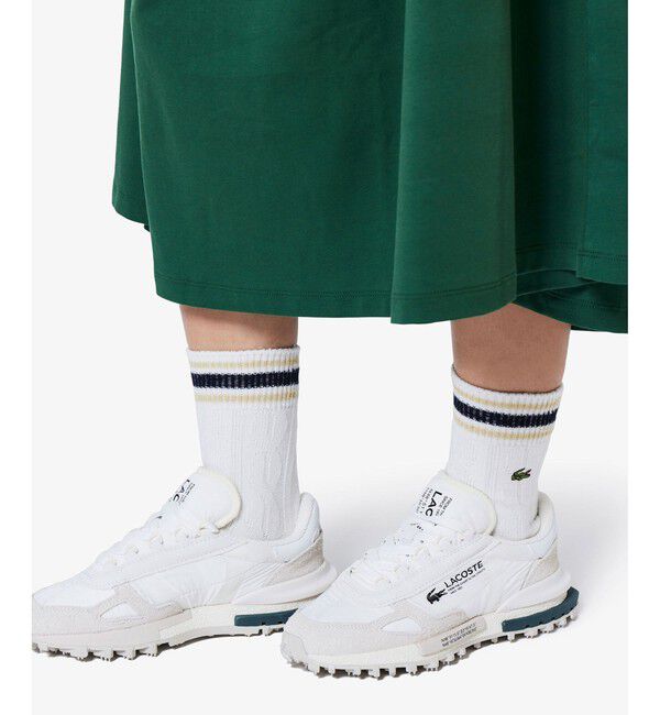 LACOSTE「ウィメンズケーブルニットボーダーソックス」|ソックス|