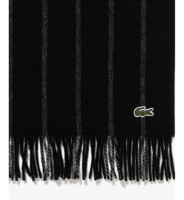 LACOSTE「メリノウールストライプマフラー」|マフラー|