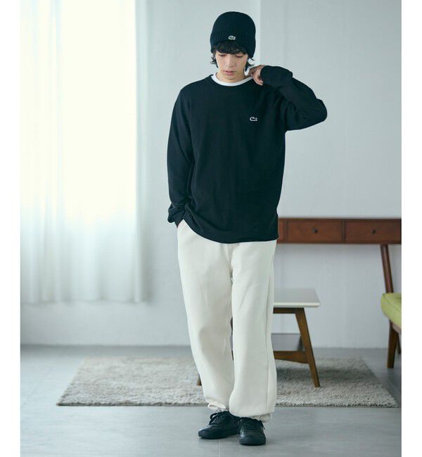 LACOSTE「ワンポイントウールニットキャップ」|ニット帽|