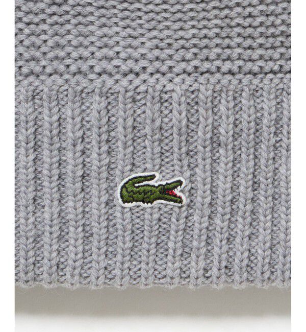 LACOSTE「ワンポイントウールニットキャップ」|ニット帽|
