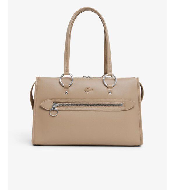 LACOSTE「セリス ワントーンハンドルバッグ」|ハンドバッグ|ベージュ