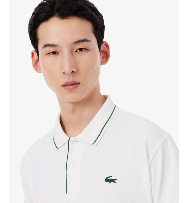 LACOSTE「サーモレギュレーション配色ラインポロシャツ」|ポロシャツ|