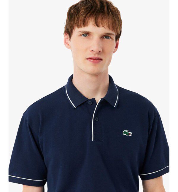 LACOSTE「サーモレギュレーション配色ラインポロシャツ」|ポロシャツ|