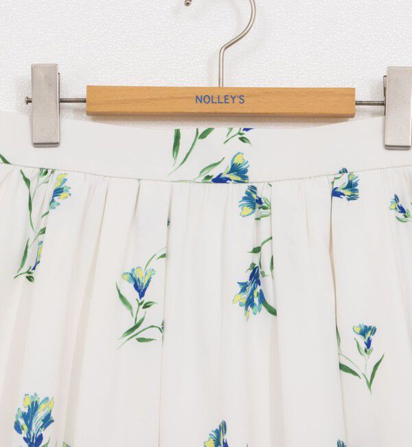NOLLEY'S「ウォッシャブルフラワープリントスカート」|フレア|