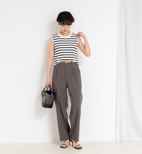 NOLLEY'S sophi「《アンサンブル対応/手洗い可能》マルチファンクション総針ノースリーブプルオーバーニット」|ニット・セーター|