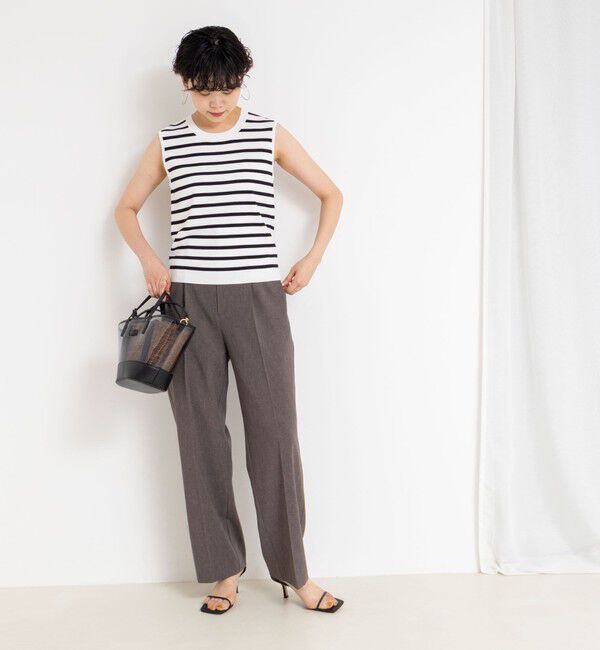 NOLLEY'S sophi「《アンサンブル対応/手洗い可能》マルチファンクション総針ノースリーブプルオーバーニット」|ニット・セーター|