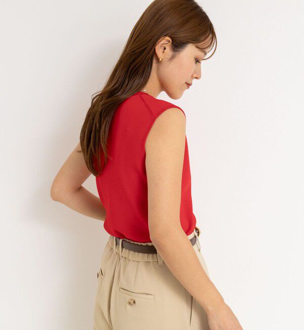 NOLLEY'S sophi「《アンサンブル対応/手洗い可能》マルチファンクション総針ノースリーブプルオーバーニット」|ニット・セーター|