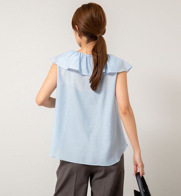 NOLLEY'S sophi「シアーラッフルノースリーブブラウス」|シャツ・ブラウス|