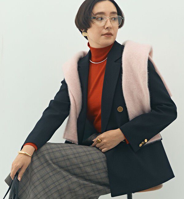 NOLLEY'S「ウォッシャブルウール調ダブルジャケット」|テーラードジャケット|