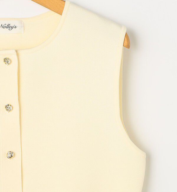 NOLLEY'S「《手洗い可能》レース付きペプラムベスト」|ベスト・ジレ|