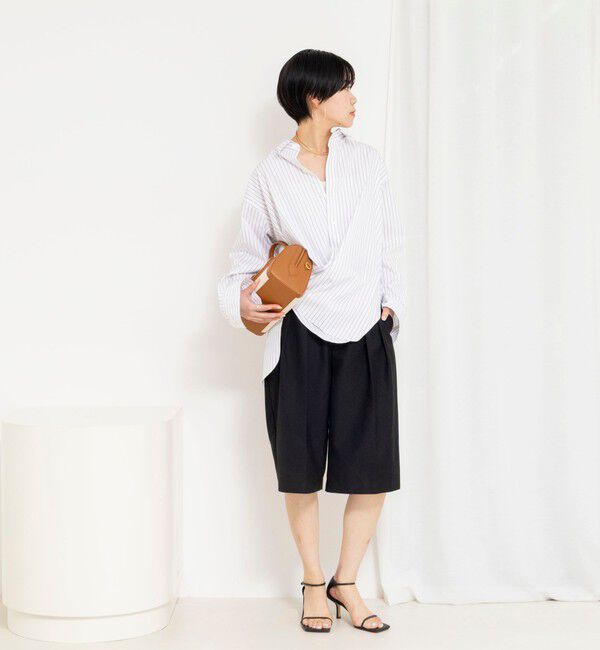 Rie Miller「ウォッシャブルレギュラーカラー2WAYシャツ」|シャツ・ブラウス|