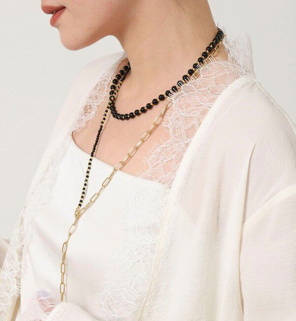 grace grace「【grace grace/グラスグラス】チェーン&times;天然石アレンジネックレス」|ネックレス|