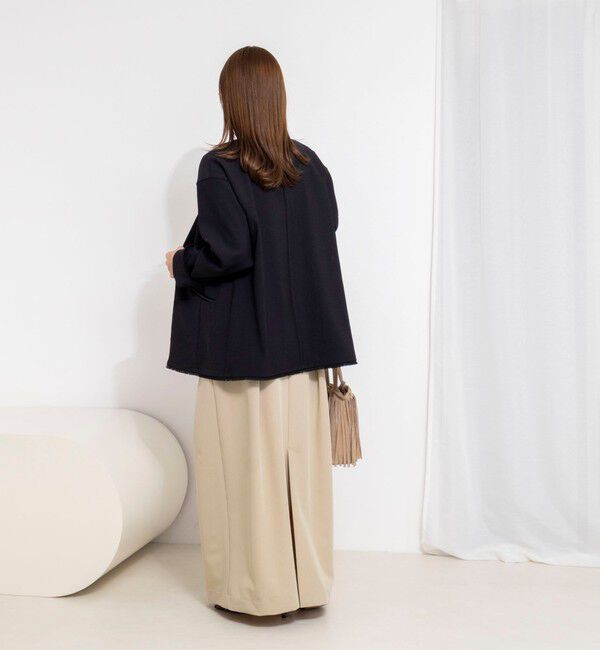 NOLLEY'S「ウォッシャブルFRINGE LIGHT JACKET」|ノーカラージャケット|