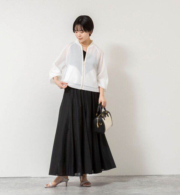 NOLLEY'S sophi「ウォッシャブルカラミメッシュジップアップブルゾン」|ブルゾン・スタジャン|