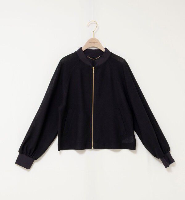 NOLLEY'S sophi「ウォッシャブルカラミメッシュジップアップブルゾン」|ブルゾン・スタジャン|