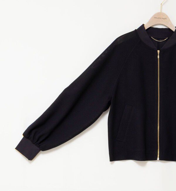 NOLLEY'S sophi「ウォッシャブルカラミメッシュジップアップブルゾン」|ブルゾン・スタジャン|
