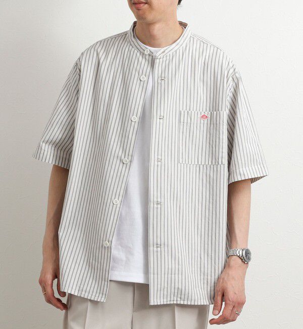 NOLLEY'S goodman「【DANTON/ダントン】BAND COLLAR SHIRT SS 26SS（DT-JD3788 SCP）」|シャツ・ブラウス|