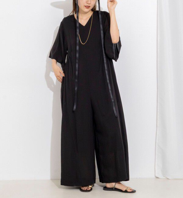 NOLLEY'S「【WEB限定】ウォッシャブルリラクシーオールインワン」|オールインワン|ブラック