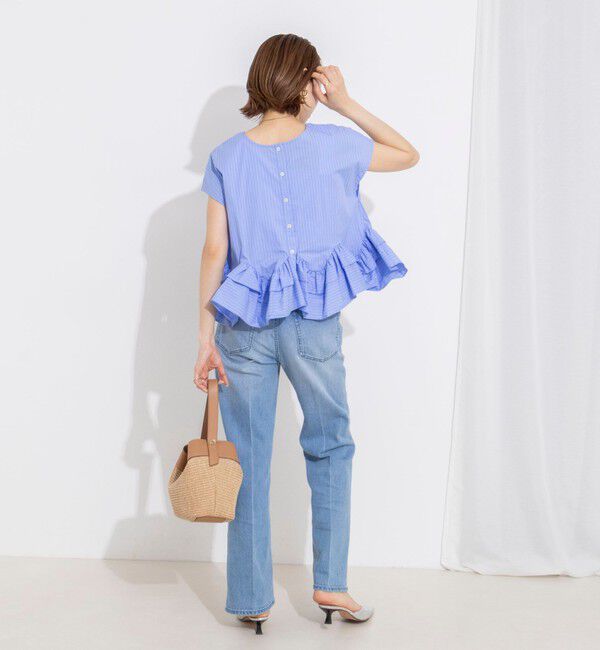 NOLLEY'S「ウオッシャブルペプラムフリル2WAY半袖ブラウス」|シャツ・ブラウス|