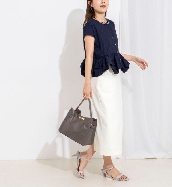 NOLLEY'S「ウオッシャブルペプラムフリル2WAY半袖ブラウス」|シャツ・ブラウス|