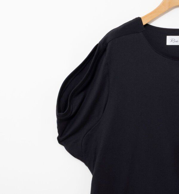 Rie Miller「変形フレンチスリーブボートネックカットソー」|Tシャツ・カットソー|