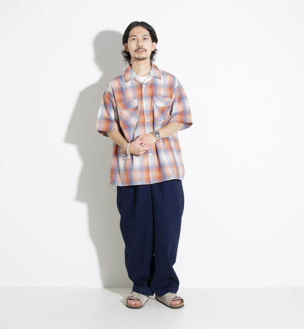 GLOSTER「【PENDLETON/ペンドルトン】オープンカラーシャツ 半袖シャツ 刺繍 ワンポイント チェック」|シャツ・ブラウス|