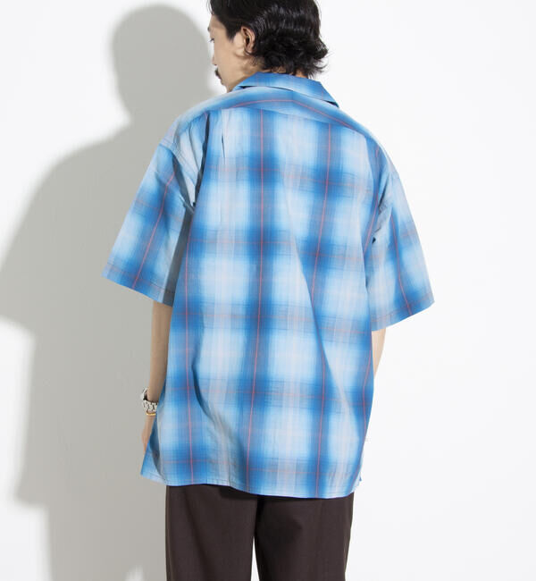 GLOSTER「【PENDLETON/ペンドルトン】オープンカラーシャツ 半袖シャツ 刺繍 ワンポイント チェック」|シャツ・ブラウス|