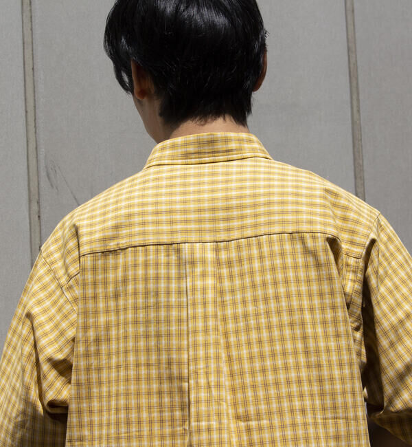 GLOSTER「【GLOSTER/グロスター】チェック半袖シャツ ボタンダウン ワンポイントロゴ刺繍入り」|シャツ・ブラウス|