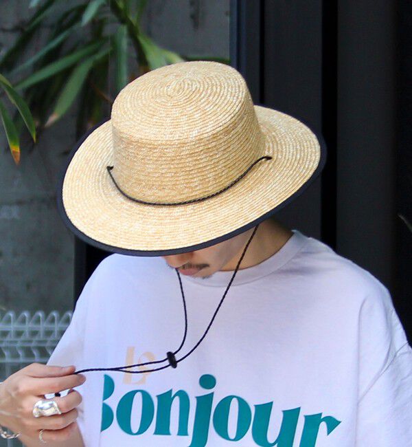 GLOSTER「【GLOSTER】CODE LONG BRIM STRAW HAT ハット 麦わら カンカン帽」|ハット|