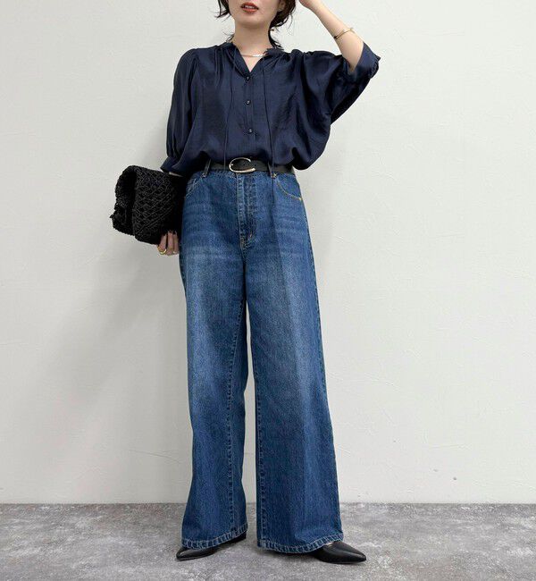 fredy emue「シャイニーシアー２WAYハーフスリーブブラウス」|シャツ・ブラウス|