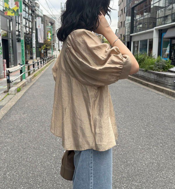 fredy emue「シャイニーシアー２WAYハーフスリーブブラウス」|シャツ・ブラウス|