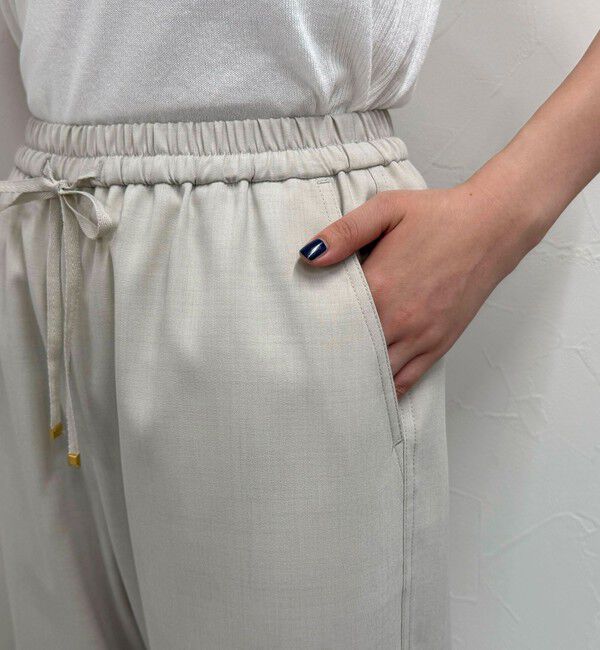 fredy emue「【低身長サイズ34有り】ドライポリイージーセミワイドパンツ」|チノ|