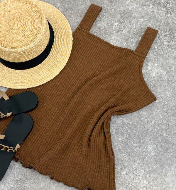 fredy emue「スラブテレコタンクトップ」|Tシャツ・カットソー|