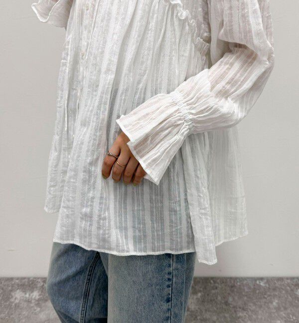 fredy emue「コットンギャザーオーバーブラウス」|シャツ・ブラウス|