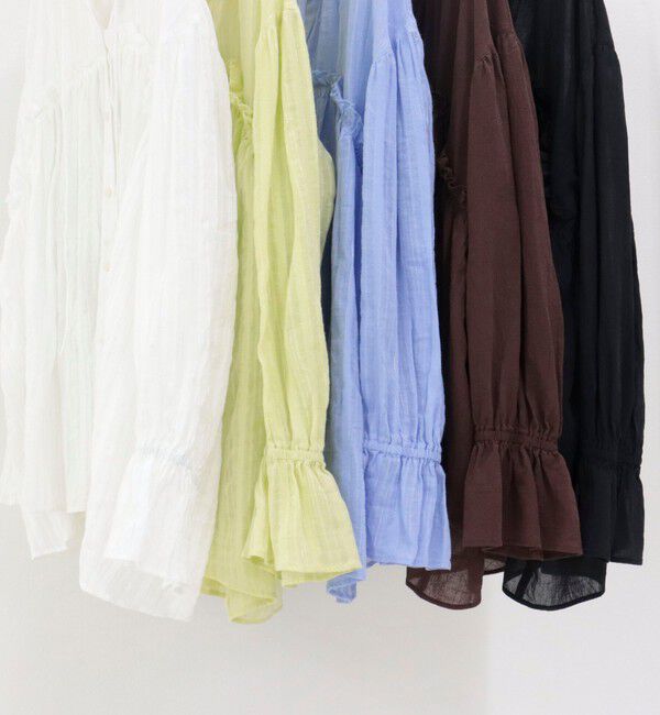 fredy emue「コットンギャザーオーバーブラウス」|シャツ・ブラウス|