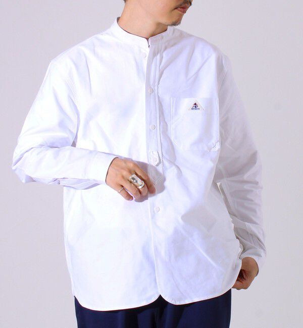 GLOSTER「【シーズンレス】【GEVACO】オックスバンドカラーシャツ」|シャツ・ブラウス|ホワイト