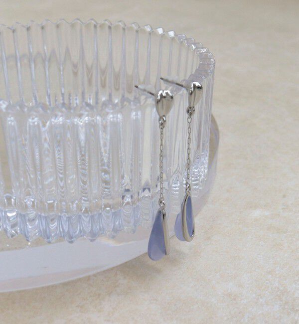 fredy emue「スイングドロップストーンピアス」|ピアス|シルバー