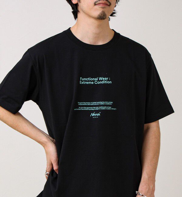 GLOSTER「【NANGA&times;GLOSTER】別注③ Frontprint Tee」|Tシャツ・カットソー|ブラック