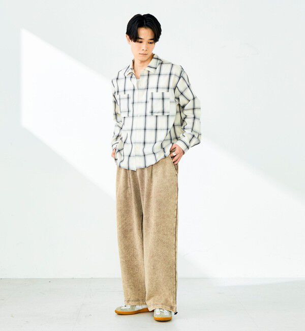 GLOSTER「【奥行きのある色合い】オンブレチェック ロングスリーブシャツ」|シャツ・ブラウス|