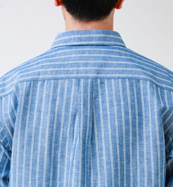 GLOSTER「【フレブル刺繍】七分袖シャツ ストライプ/無地」|シャツ・ブラウス|