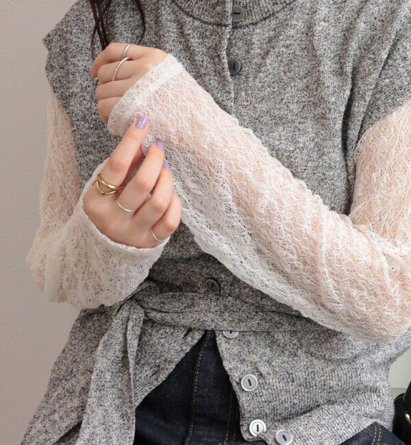 fredy emue「シアーレースロンTシャツ」|Tシャツ・カットソー|オフホワイト