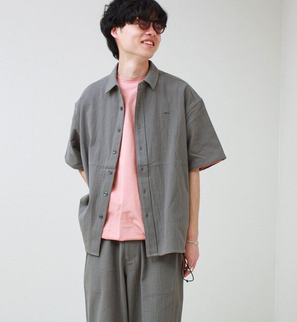 GLOSTER「【JACKPURCELL/ジャックパーセル】コットンパナマ半袖シャツ」|シャツ・ブラウス|オリーブ