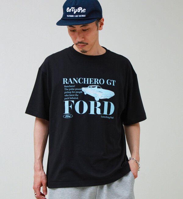 GLOSTER「【GOOD ROCK SPEED】Ford / フォード グラフィックTシャツ」|Tシャツ・カットソー|ブラック