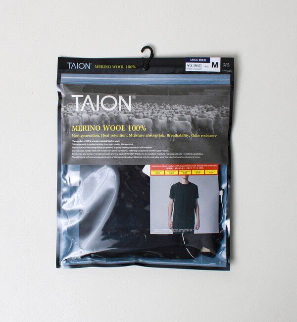 GLOSTER「【TAION / タイオン】メリノウール アンダーウェア ハーフスリーブ Tシャツ」|Tシャツ・カットソー|ブラック