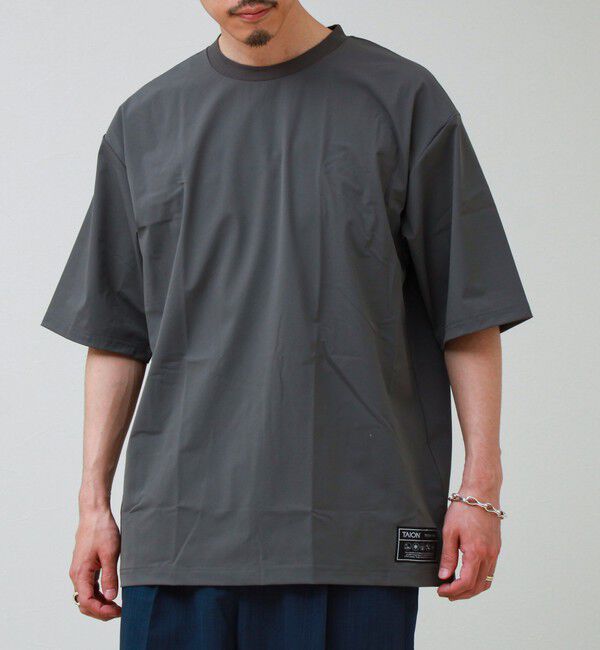 GLOSTER「【TAION / タイオン】FANCTION T-Shirts」|Tシャツ・カットソー|チャコールグレー