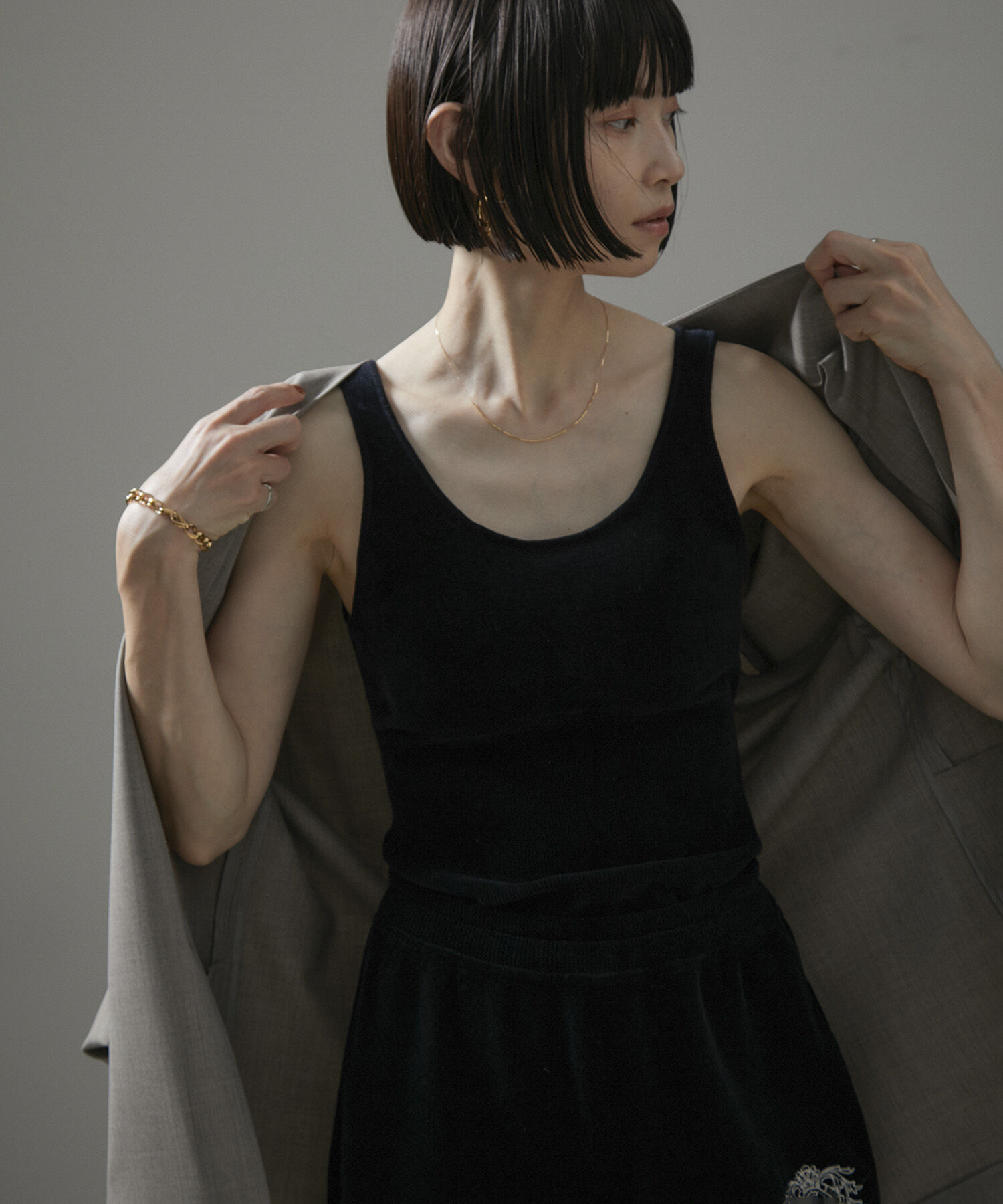 SALON adam et rope'「ブラパッド付タンクトップ-CreamyCotton /クリーミーコットン-」|タンクトップ|