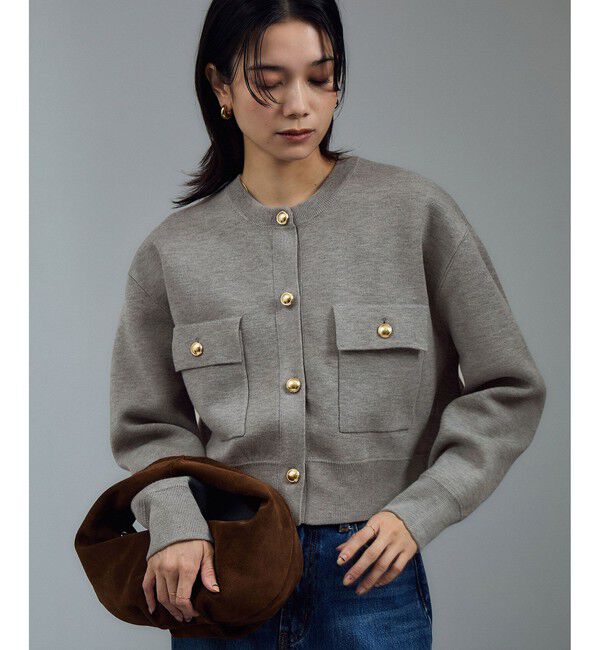 SALON adam et rope'「スウェットライクメタルボタンカーディガン 2 / 新色追加」|カーディガン|