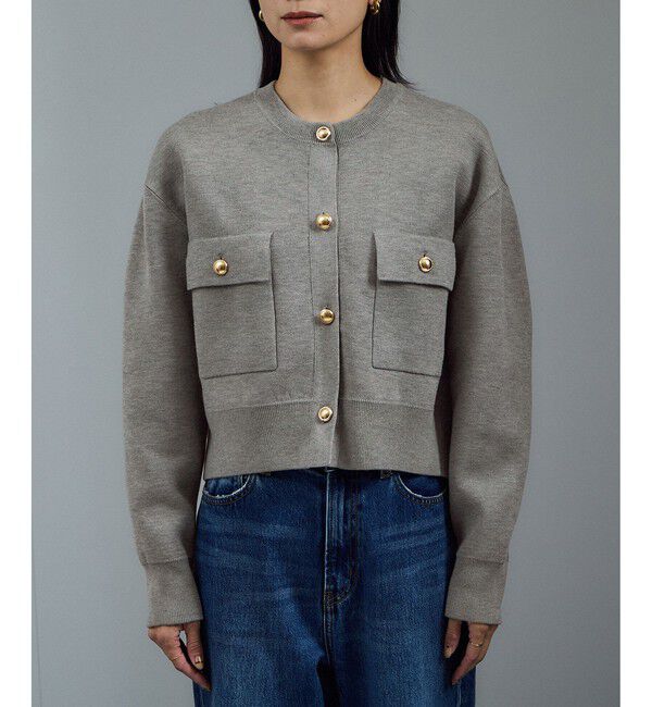 SALON adam et rope'「スウェットライクメタルボタンカーディガン 2 / 新色追加」|カーディガン|