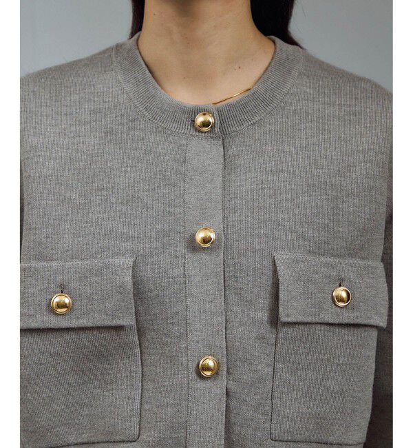 SALON adam et rope'「スウェットライクメタルボタンカーディガン 2 / 新色追加」|カーディガン|